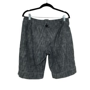 SANDRO Women's Gray Textured Buttoned Pocket Bermuda Shorts Size 8